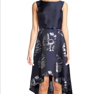 NWT Donna Ricco Navy Hi Low Cocktail Dress Size 14